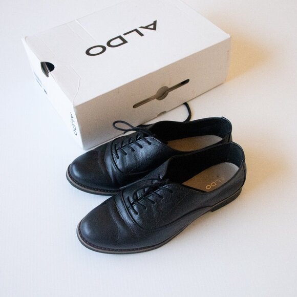 Aldo McAllister Oxford Classic Lace Up Leather Shoes Size 8 - Picture 1 of 11